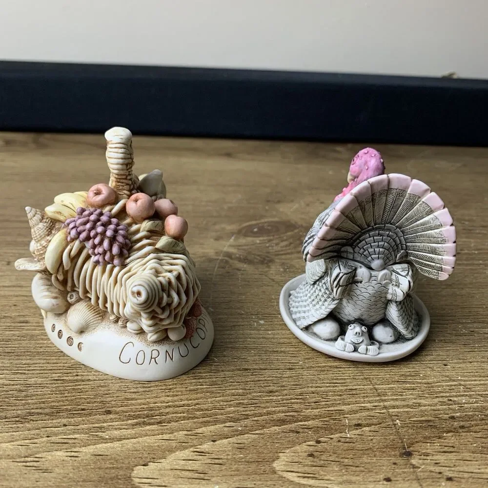 Harmony Kingdom Turkey Gobblefest Cornucopia Thanksgiving Trinket Box Figurines